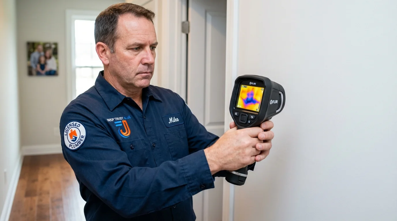 Thermal imaging leak detection by Johns Plumbing LLC in Humboldt